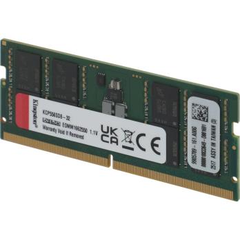 Оперативная память Kingston ValueRAM, DDR5, 32Gb (1x32GB), 5600 MHz, CL46, SO-DIMM