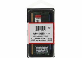 Оперативная память Kingston DDR5, 16GB (1x16 GB), 5600 MHz, CL46, DIMM