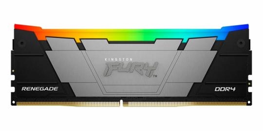 Оперативная память Kingston Fury Renegade, DDR4, 16GB (2x8GB), 3200MHz, CL16, DIMM, с радиатором, серый/черный
